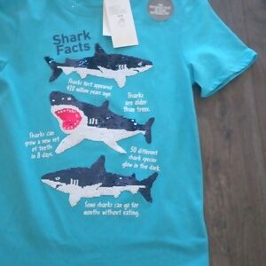 H&M boys interactive shark shirt